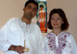 Tanya with Reiki Master and teacher of International Reiki Indian School Dr. Harpreet Singh Heera